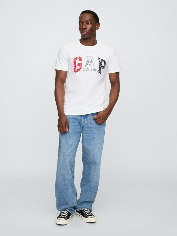 GAP Herren-T-Shirt mit Logo Everyday Soft Americana GAP