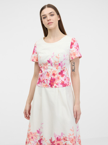 Orsay Rosa Damen-Bluse mit Blumenmuster ORSAY
