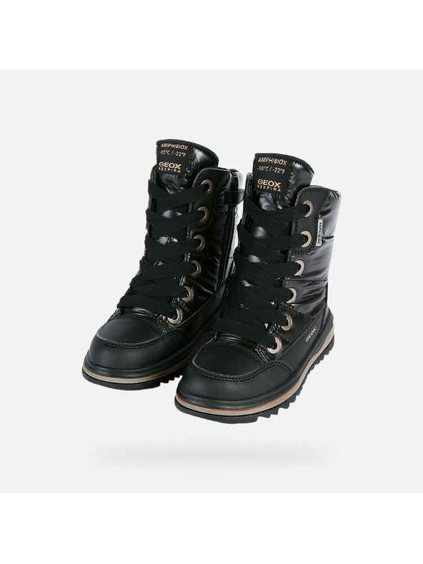 Geox Schwarze Mädchen-Winterschuhe Geox Adelhide AB