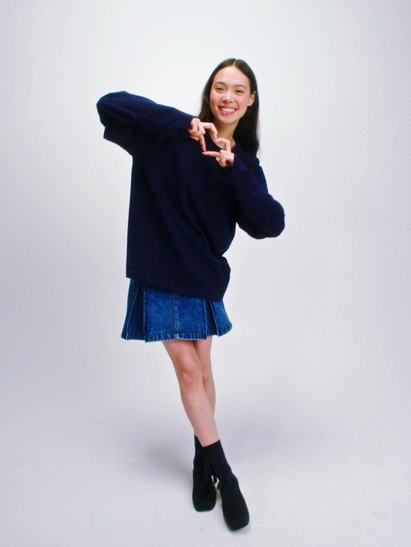 GAP Damen-Jeans-Faltenminirock Gap × Sandy Liang GAP