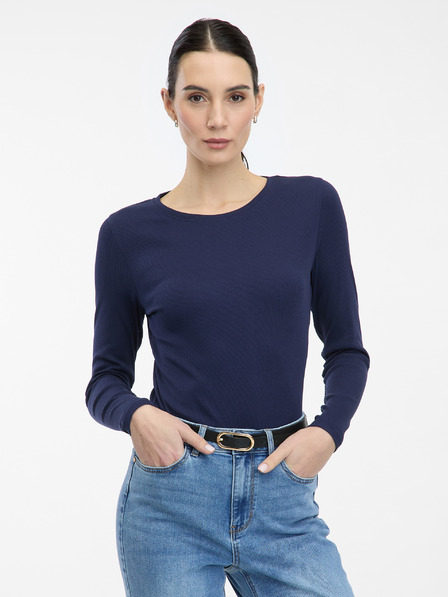 Orsay Dunkelblaues Damen-Langarmshirt ORSAY