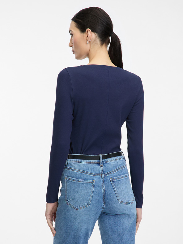 Orsay Dunkelblaues Damen-Langarmshirt ORSAY