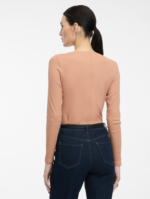 Orsay Hellbraunes Damen-Langarmshirt ORSAY