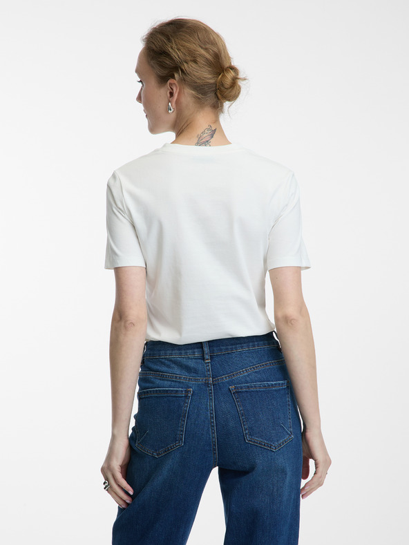 Orsay Weißes Damen-Shirt mit Applikation ORSAY