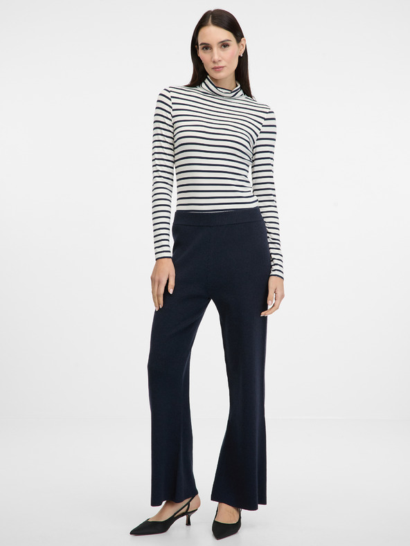 Orsay Dunkelblau gestreiftes Damen-Langarmshirt ORSAY