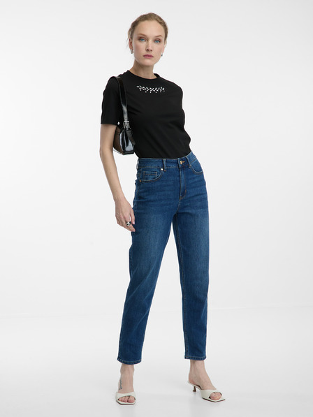 Orsay Schwarzes Damen-Shirt mit Applikation ORSAY