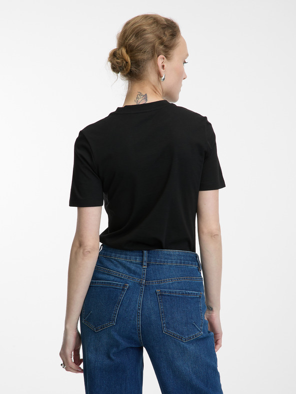 Orsay Schwarzes Damen-Shirt mit Applikation ORSAY