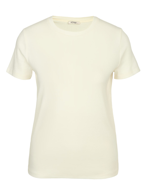 Orsay Cremefarbenes Kurzarm-T-Shirt für Frauen ORSAY