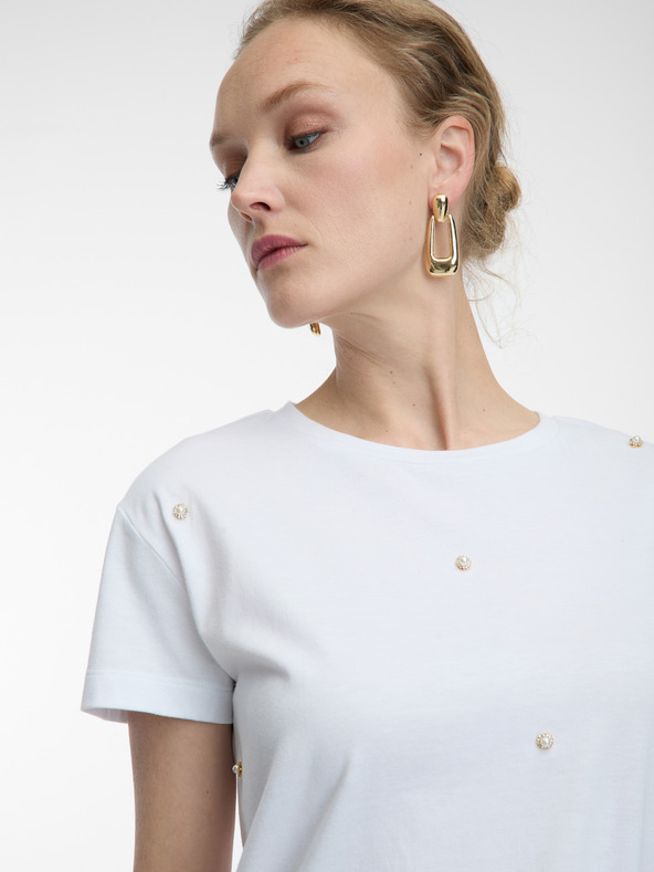 Orsay Weißes Damen-Shirt mit Applikation ORSAY