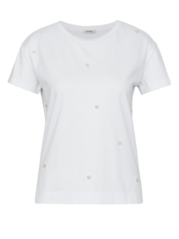 Orsay Weißes Damen-Shirt mit Applikation ORSAY