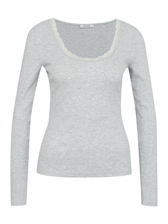 Orsay Cremefarbenes Damen-Langarm T-Shirt ORSAY