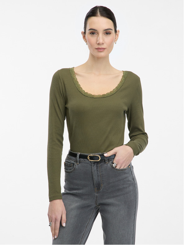 Orsay Khaki Damen-Langarmshirt ORSAY