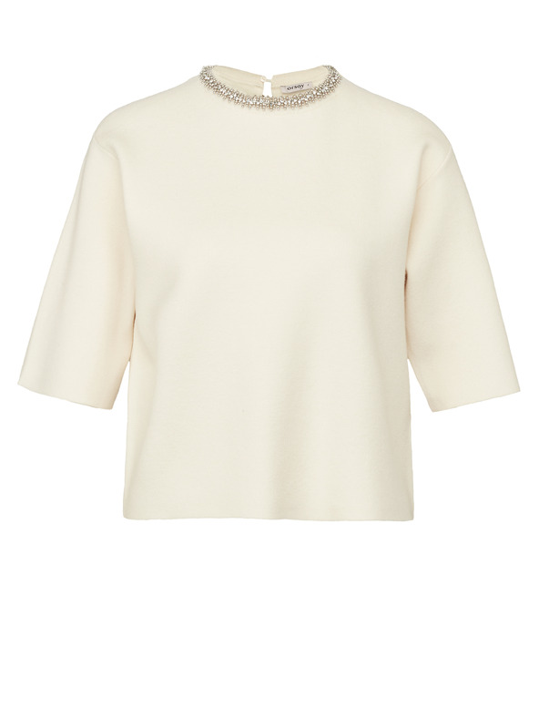 Orsay Cremefarbene Damen-Kurzarmbluse ORSAY