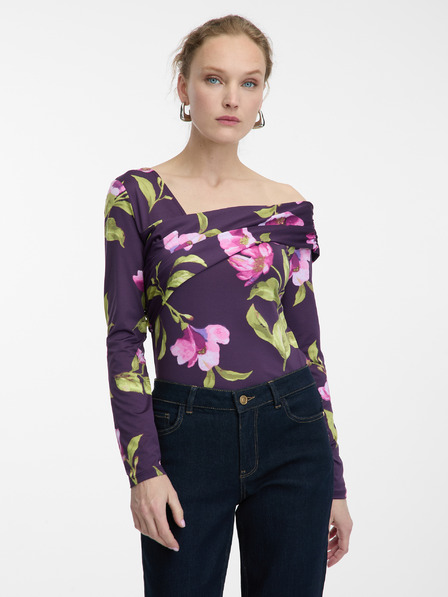 Orsay Lila Damen-Bluse mit Blumenmuster ORSAY