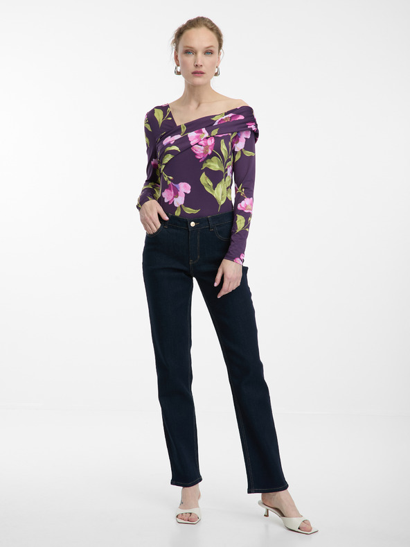 Orsay Lila Damen-Bluse mit Blumenmuster ORSAY