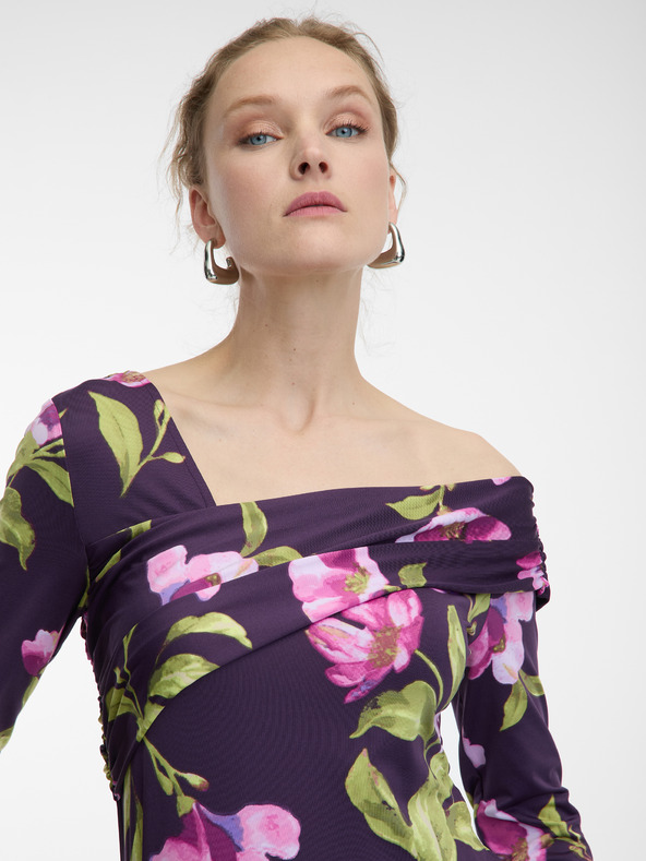 Orsay Lila Damen-Bluse mit Blumenmuster ORSAY