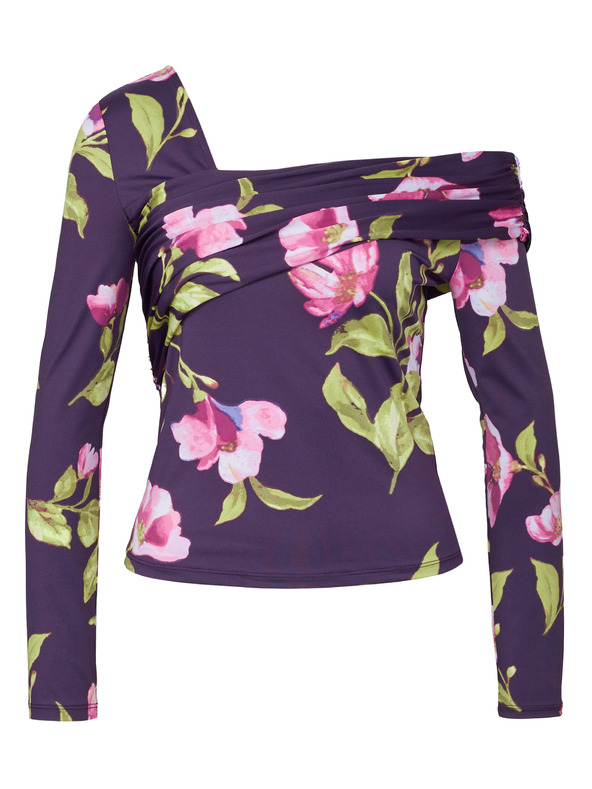 Orsay Lila Damen-Bluse mit Blumenmuster ORSAY