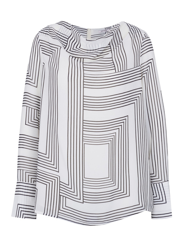 Orsay Weiße gemusterte Damen-Bluse ORSAY