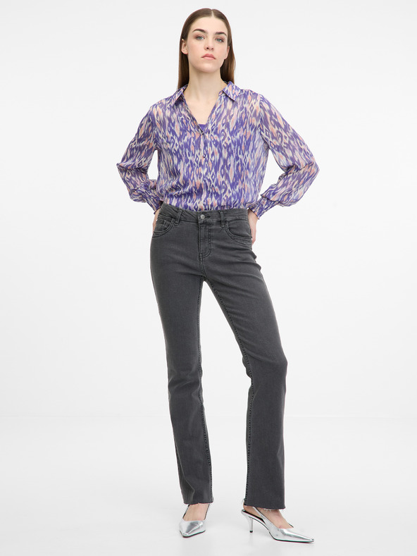 Orsay Violette Damenbluse mit Kragen ORSAY