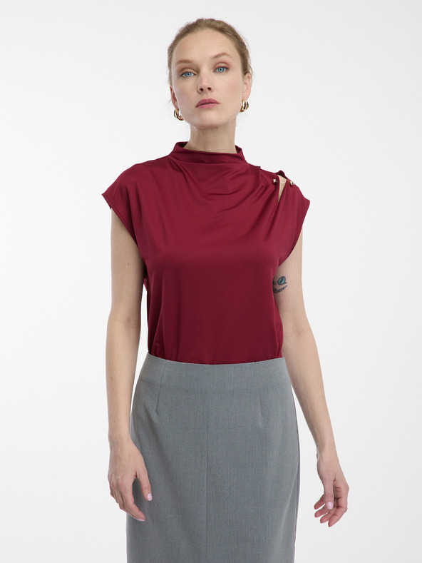 Orsay Burgunderfarbene Damenbluse ORSAY