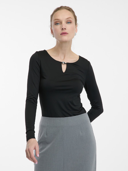 Orsay Schwarzes Damen-Langarmshirt ORSAY