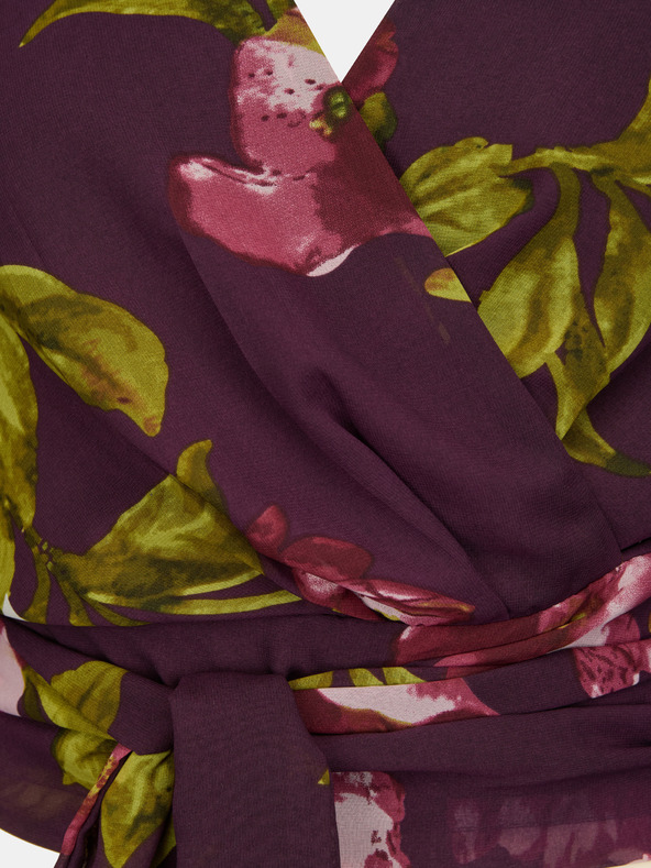 Orsay Lila Damen-Wickelbluse mit Blumenmuster ORSAY