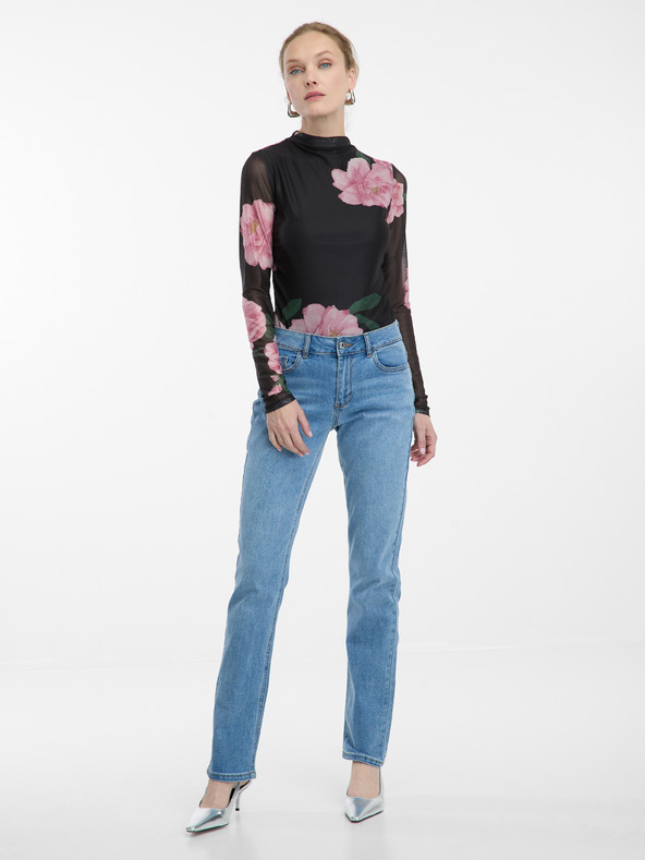 Orsay Schwarze Damen-Bluse mit Blumenmuster ORSAY