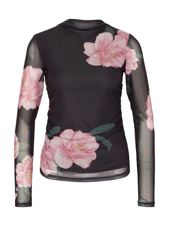Orsay Schwarze Damen-Bluse mit Blumenmuster ORSAY