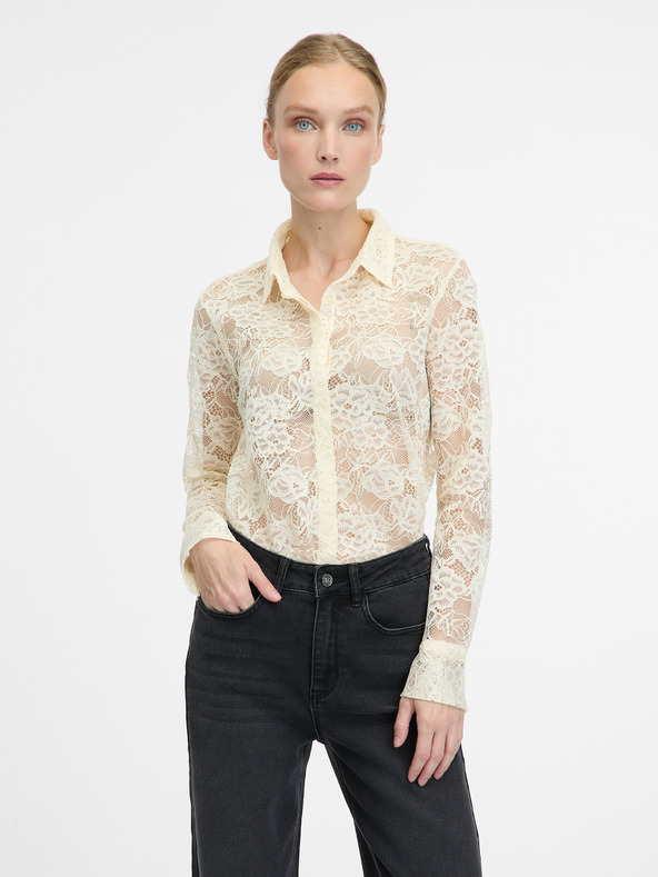 Orsay Cremefarbene Damenbluse ORSAY