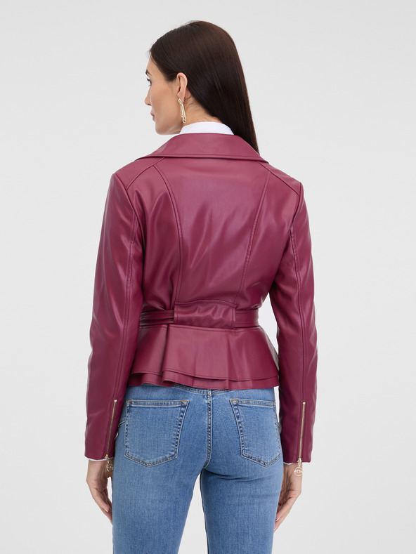 Orsay Weinrote Damen-Lederjacke ORSAY