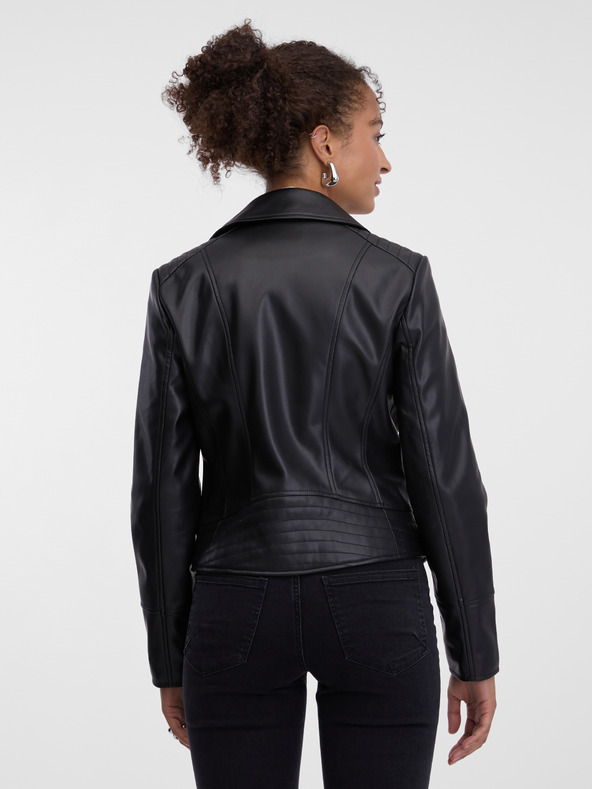 Orsay Schwarze Damen Kunstlederjacke ORSAY