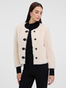 Orsay Cremefarbene Damen-Jacke aus Kunstpelz ORSAY