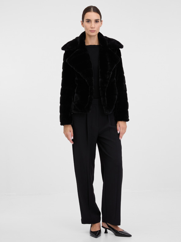 Orsay Schwarzer Damen Kurz-Pelz ORSAY