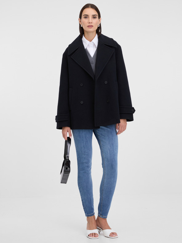 Orsay Schwarzer Damen Kurzmantel ORSAY