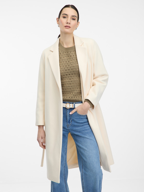 Orsay Cremefarbener Damenmantel ORSAY