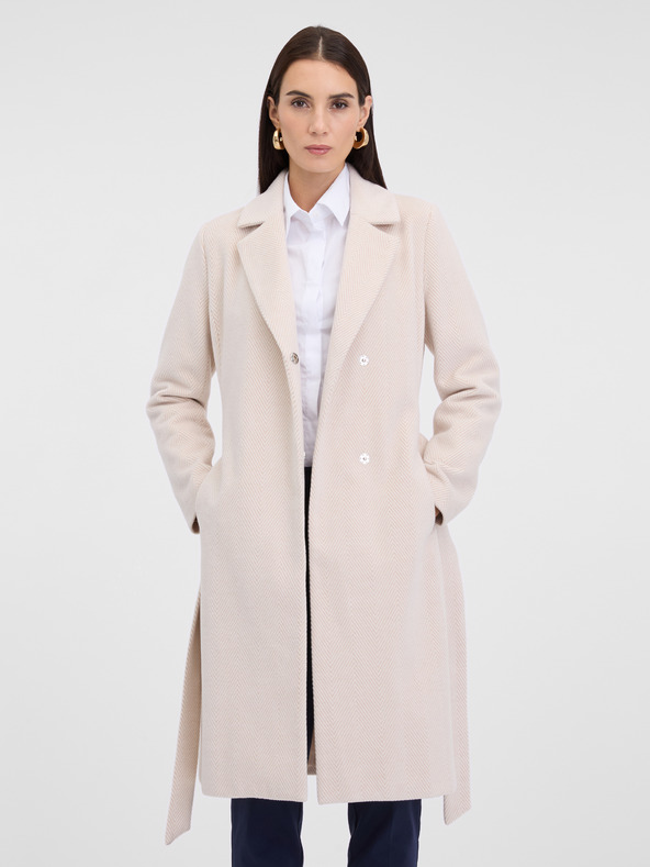 Orsay Cremefarbener Damenmantel ORSAY