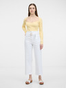 Orsay Weiße Damenjeans mit weitem Bein ORSAY