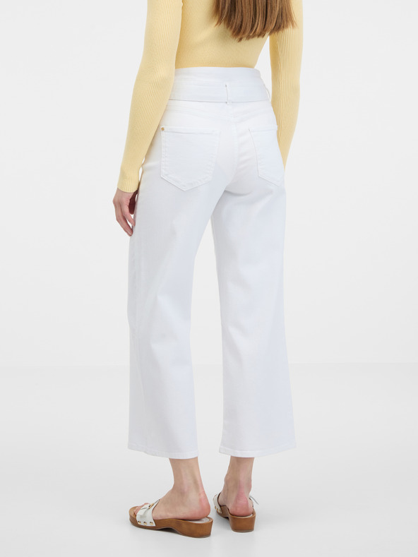 Orsay Weiße Damenjeans mit weitem Bein ORSAY