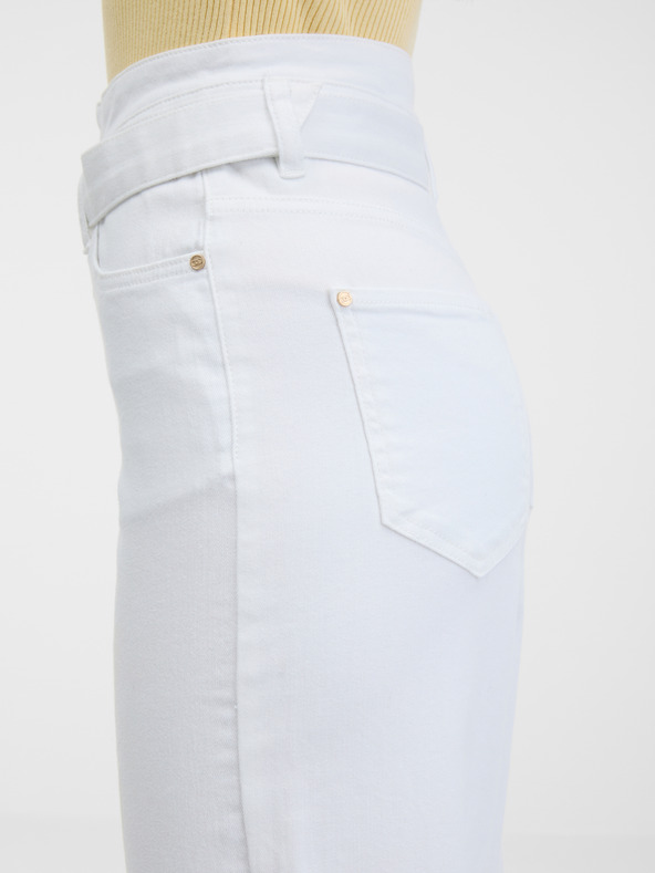 Orsay Weiße Damenjeans mit weitem Bein ORSAY