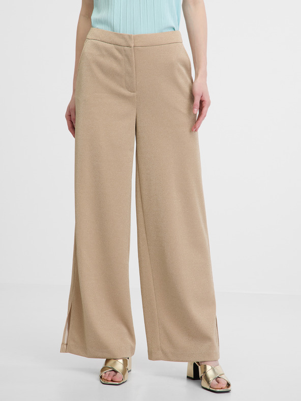Orsay Beige weite Damenhose ORSAY