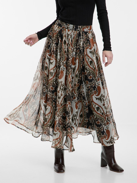 Orsay Brauer Damen Midirock mit Muster ORSAY