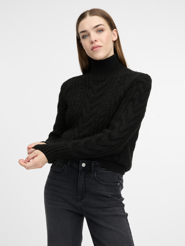 Orsay Schwarzer Damen-Rollkragenpullover ORSAY