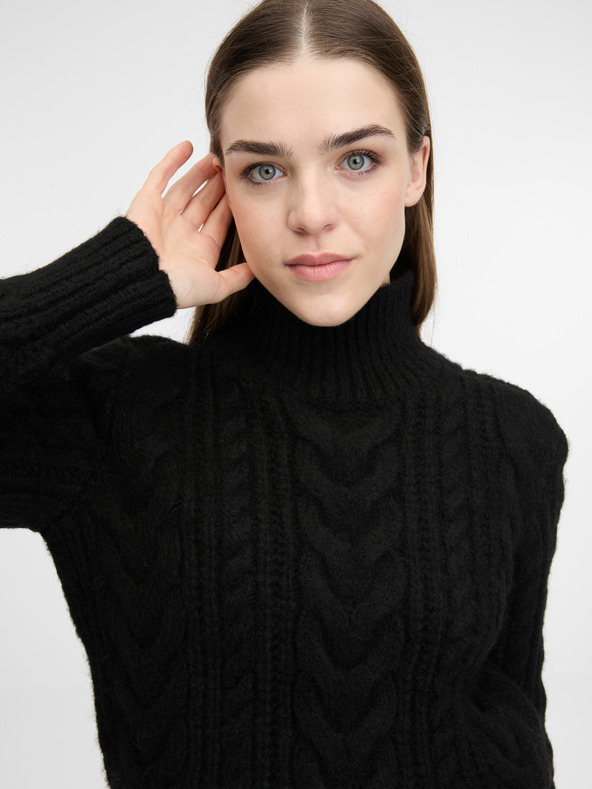 Orsay Schwarzer Damen-Rollkragenpullover ORSAY