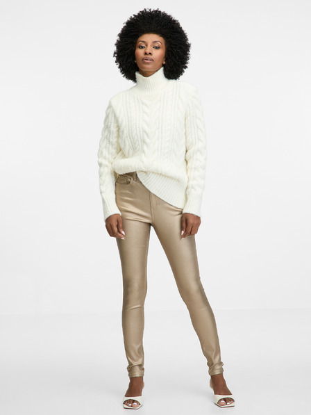 Orsay Cremefarbener Damen Rollkragenpullover von ORSAY