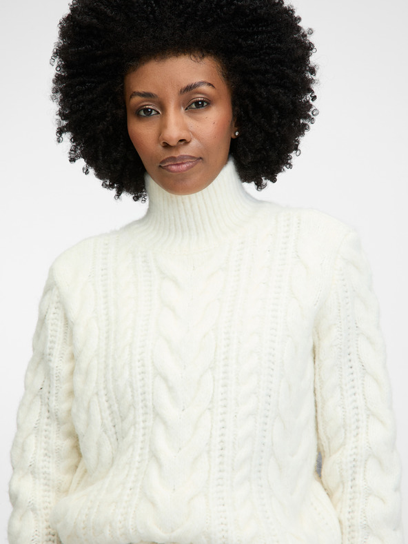 Orsay Cremefarbener Damen Rollkragenpullover von ORSAY