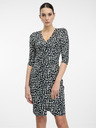 Orsay Schwarzes gemustertes knielanges Damenkleid ORSAY