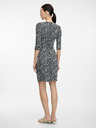 Orsay Schwarzes gemustertes knielanges Damenkleid ORSAY