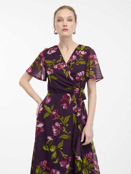 Orsay Lila Damen Midikleid mit Blumenmuster ORSAY