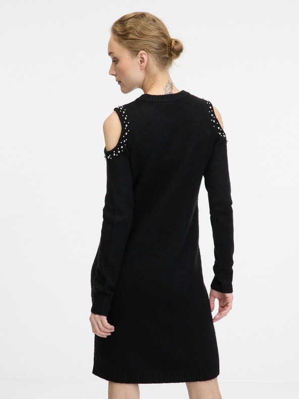 Orsay Schwarzes Damen-Pulloverkleid ORSAY