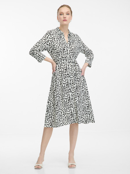 Orsay Cremefarbene Damen-Hemdblusenkleid knielang von ORSAY